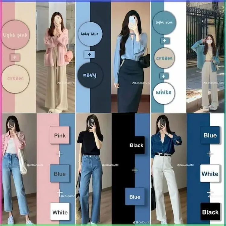 Minh hoạ nguyên tắc phối đồ dựa trên màu sắc