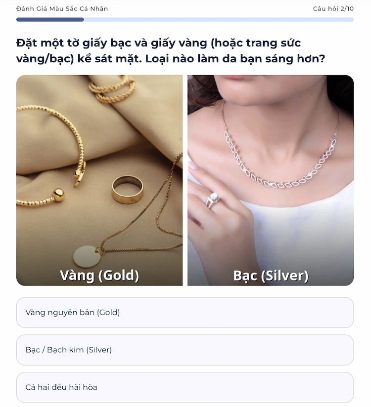 Câu hỏi giúp xác định màu sắc cá nhân (Personal Color) từ TwistFit