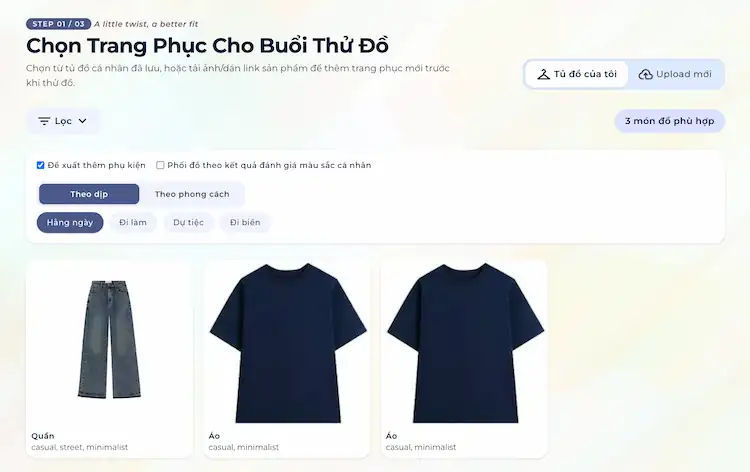 Tủ đồ và phòng thủ đồ ảo từ TwistFit
