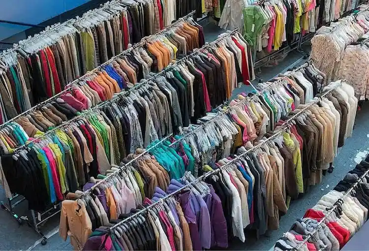 Số lượng lớn quần áo được sản xuất từ nền thời trang nhanh